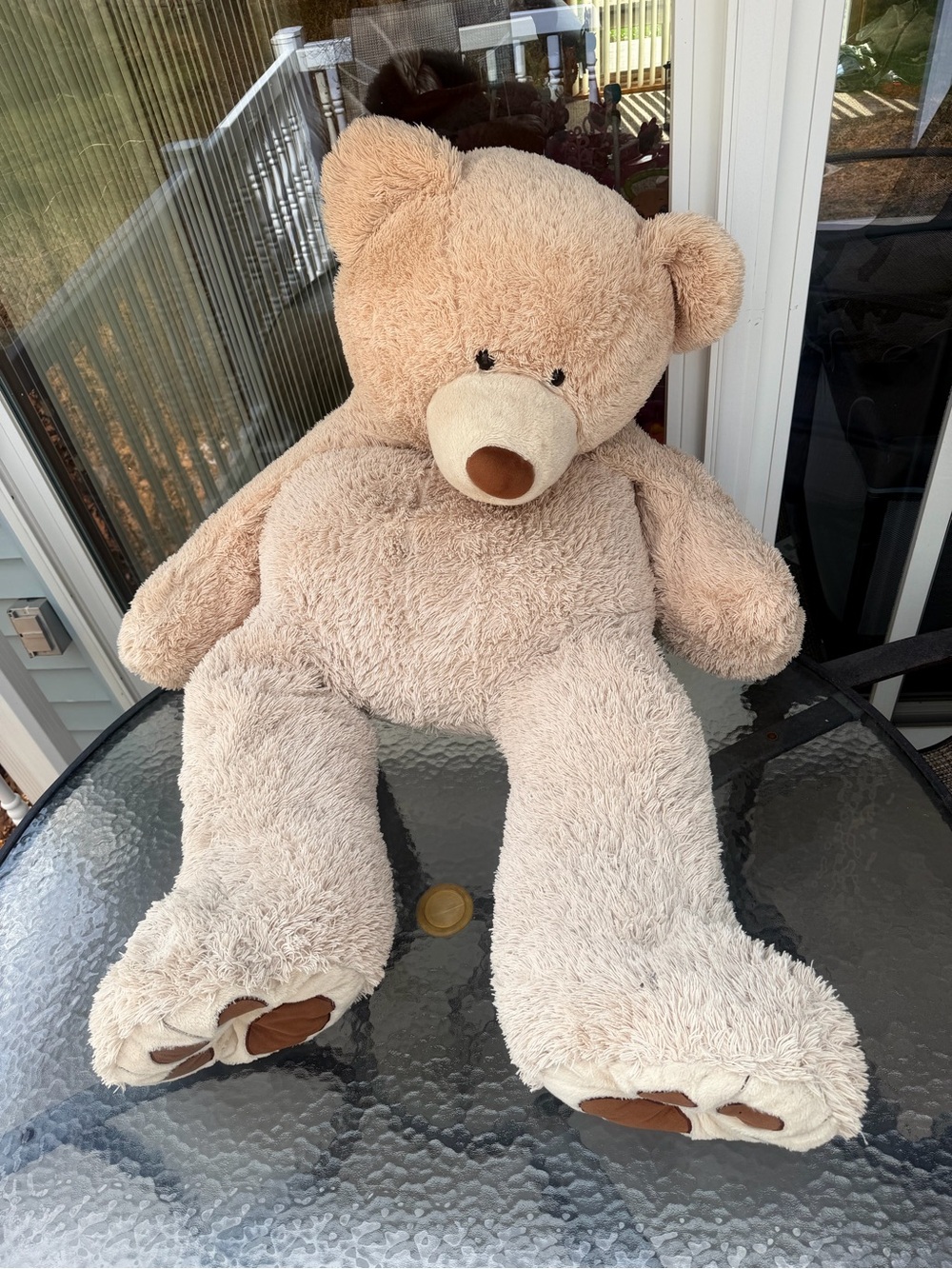 Plush Cream Teddy Bear Soft Cuddly Stuffed Animal